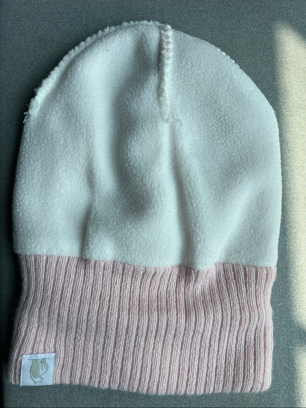 Baby Pink Ribbed Knit Beanie Hat